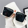 Luxury Plastic Oversized Sunglasses Uv400 Big Frame Women Square Sun Glasses Vintage Driver Goggles Unisex