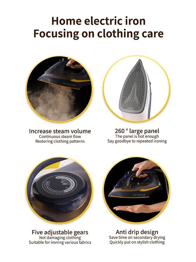 Портативный трансграничный ручной паровой утюг: Взрывоопасный паровой глажка и отпариватель для одежды