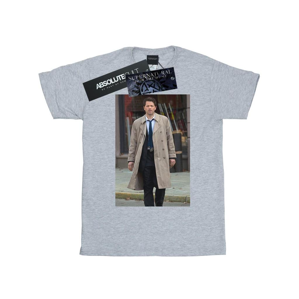 Supernatural Womens/Ladies Castiel Photograph Cotton Boyfriend T-Shirt