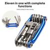 11 In 1 Bicycle Repair Tool Kit Mountain Bike Repair Tool Wrench Screwdriver Chain Portable Multifunctional Repair Bicycle Tool