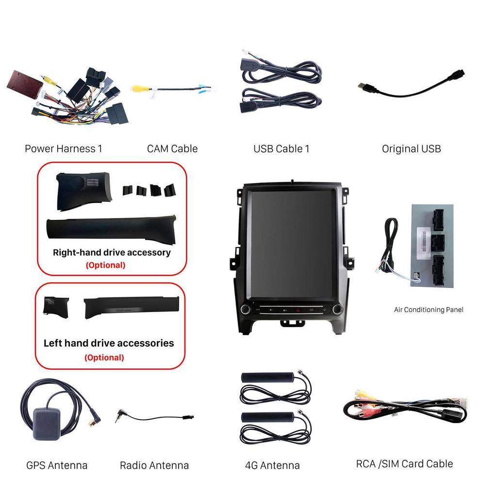 Совместимая система CarPlay Android 13 для Ford Everest, Ranger и Endeavour 2015-2022 годов выпуска.