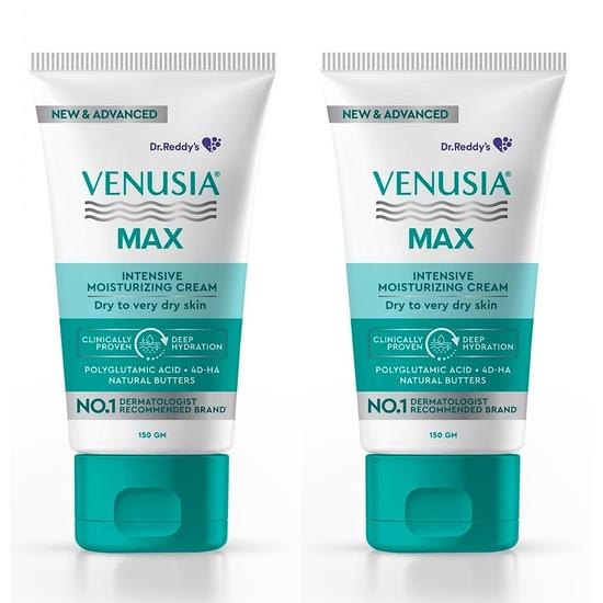 Доктор. Reddy's Venusia Max для сухой кожи с маслом ши и маслом какао - упаковка 2x150 г Интенсивный увлажняющий крем