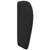 Headboard Wave Ear Black 40 x 23 x 6 cm Fabric