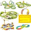Electric Dinosaur Track Toy with Assembly Ferris Wheel for Kids