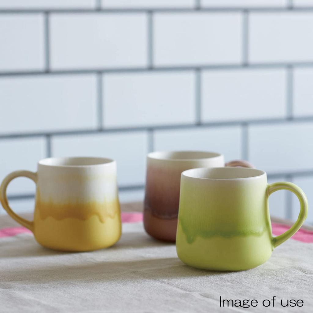 Кружка Aito Seisakusho, 280 мл, лимонно-желтая, Mino Ware, можно использовать в микроволновой печи, можно мыть в посудомоечной машине. Сделано в Японии, 262045, «Tokimeki Color». Прибл.