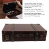 Wood Vintage Suitcase Brown Wooden Storage Box Multi-purpose Organizer  Home Organization