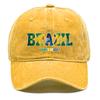 Регулируемая солнцезащитная кепка-snapback с принтом флага Бразилии, унисекс, с повязкой от пота, стильная кепка в стиле "папа" для городских путешествий, повседневной носки