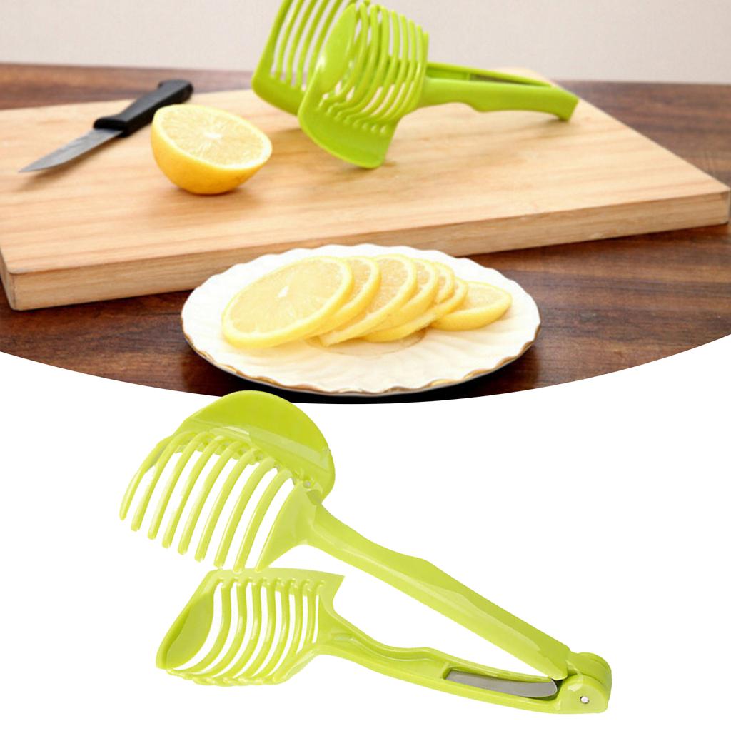 Держатель для нарезки томатов, ручное приспособление для нарезки ломтиками, держатель для круглых фруктов и овощей, кухонный резак