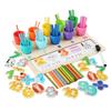 Wooden Counting Board Educational Toy For Kids Math Skills And Color Sorting