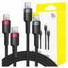 Baseus Cafule USB-C To USB-C 100W Cable, 2M, 2pcs (Red-Black, Grey-Black)