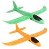 RYOHIN Lab. Toy Airplane, Flying, Hand-Thrown Glider, Outdoor, Lightweight, Assembled, Made of Styrofoam, Set of 2 (GreenOrange)