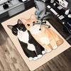 Ковер с рисунком кошки для домашних животных, Ковер для офиса, Внутренний и наружный коврик для входа, Нескользящий, Мягкий и удобный, Гостиная, c122056