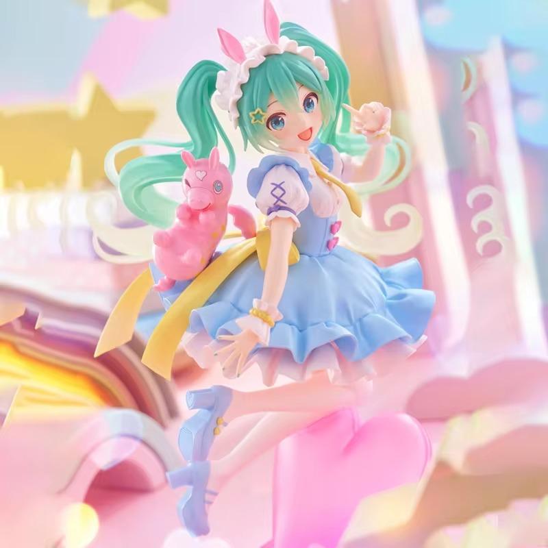 In Stock Genuine Model Taito Hatsune Miku x Rody 17cm AMP Fairy Tale Figure Pretty Anime Figurine Collection Toys Festival Gift