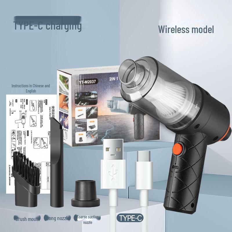 Handheld Car Vacuum Cleaner: Powerful Dual-Purpose Wireless Portable Mini with Blower Suction and Dust Suction