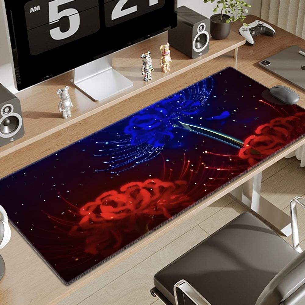 Accessories Long Mousepad Red Spider Lily Mouse Pad Xxl Desktop Keyboard Table Pads Large Game Rubber AntiSlip Deskmat Computer
