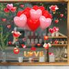Окна к Дню святого Валентина Большие Красные Розовые Сердца Наклейки на Окно Двусторонние Многоразовые Наклейки для Свадьбы Дня Рождения Вечеринки Дома Стеклянной Двери Декор