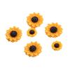 Маленькие свежие ромашки и подсолнухи из смолы для волос, аксессуары для самодельных украшений - 15/18/25 мм