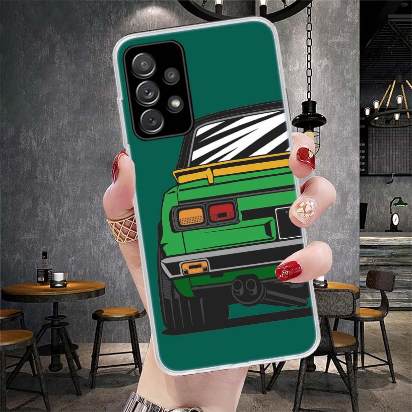 Япония JDM Спортивные Автомобили Комикс Мягкий Чехол Для Телефона Для Samsung Galaxy A12 A22 A32 A52 A72 A02S A51 A50S A71 A70 A31 A20S Note 20 Ultra