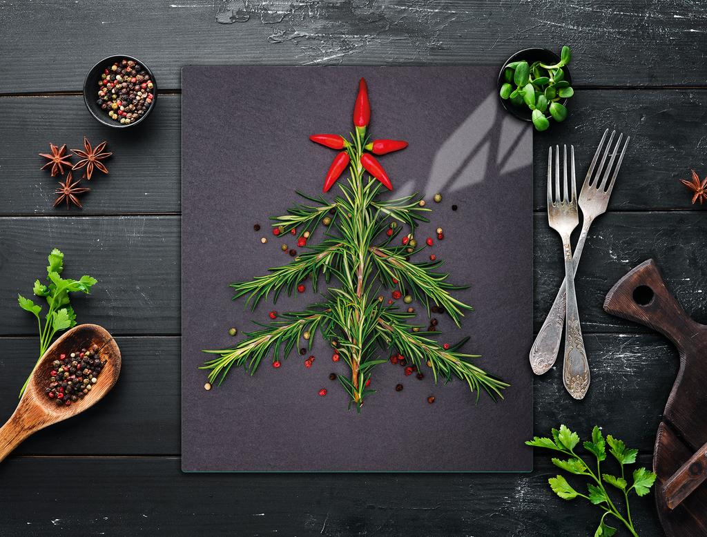 GLASS CUTTING BOARD 45x52 Christmas