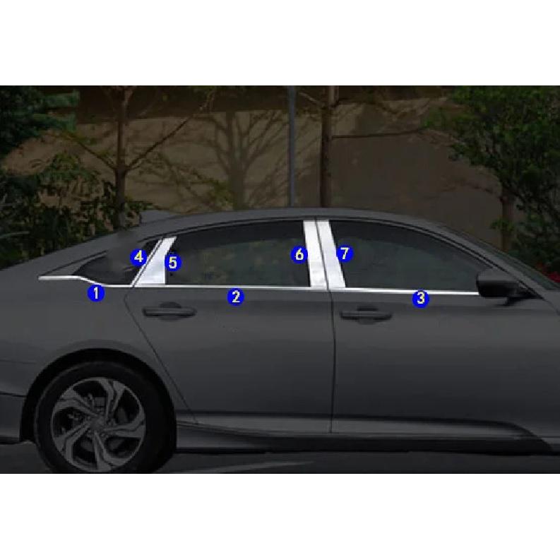 Для Honda Accord Седан 10-го поколения 2018 Автомобильная наклейка Накладка Стойка Окно Средняя полоса Отделка Рамка Капоты Детали