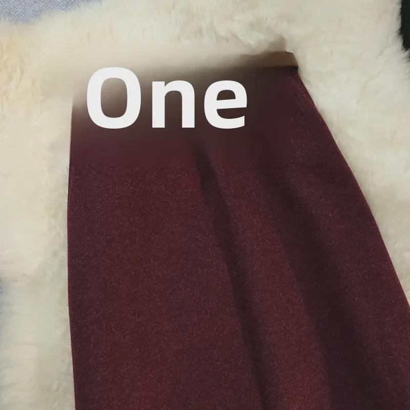 Узкая шерстяная юбка А-силуэта с высокой талией и эластичным поясом для женщин - осень/зима, длинная юбка с запахом на бедрах для поездок на работу