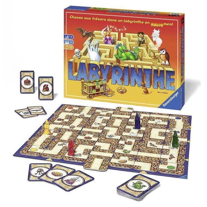 Labyrinthe - Ravensburger - Jeu de société famille - Chasse au trésor dans un labyrinthe en mouvement - Dès 7 ans