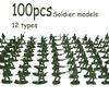 100 Pcs Military Playset Plastic Toy Soldiers Men 3.8cm Figures