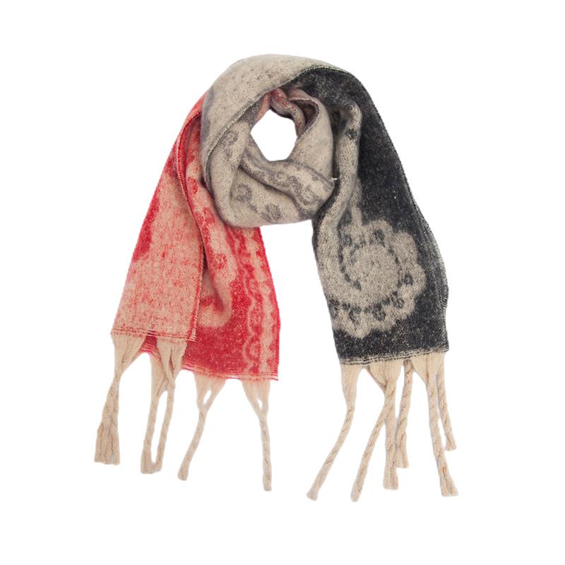 New Imitation Cashmere Winter Women Scarf Vintage Print Tassel Pashmina Mujer Femme Foulard Bufanda Long Thick Wrap Shawl