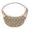 Gucci Ophidia Логотип Double G Застежка-молния Холст с кожаной отделкой Сумка из холста ручная плечевая сумка Женская бежевая с эбеновым деревом