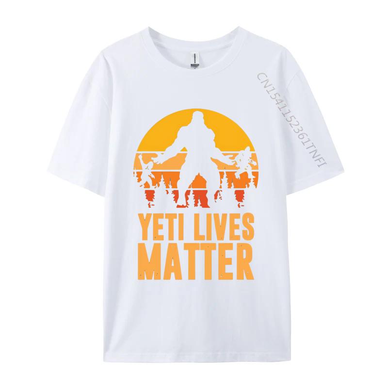 Yeti Lives Matter Bigfoot Sasquatch T Shirts Men Streetwear T Shirts Oversized Tee Tops Kawaii Clothes