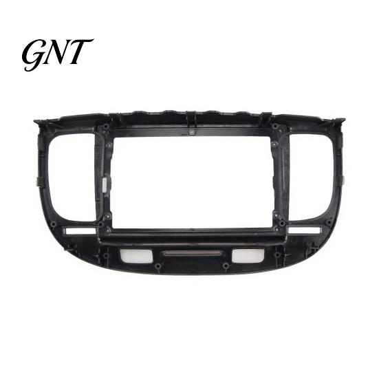 Durable Car Dash Trim 9-Inch Radio Fascia Frame for Kia Rio 2006, Dashboard Face Plate Replacement Navigation Panel Frame, Stereo Install Bezel Trim,