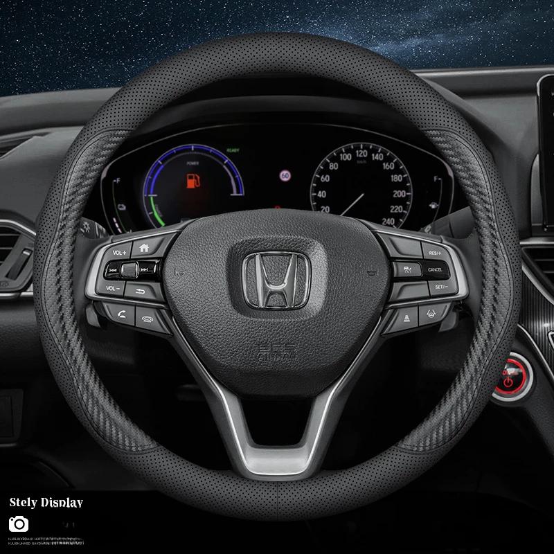 CNI1 Кожаная Накладка на Руль Автомобиля для Honda CRV Ridgeline HRV Prologue URV Accord ZRV Odyssey WRV BRV Accord Pilot Fit Passport