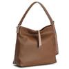 [pragma] Tote Bag Ladies Handbag Adult Lightweight Synthetic Leather A4 B5 Beautiful Bicolor Faux Leather … (Mocha)