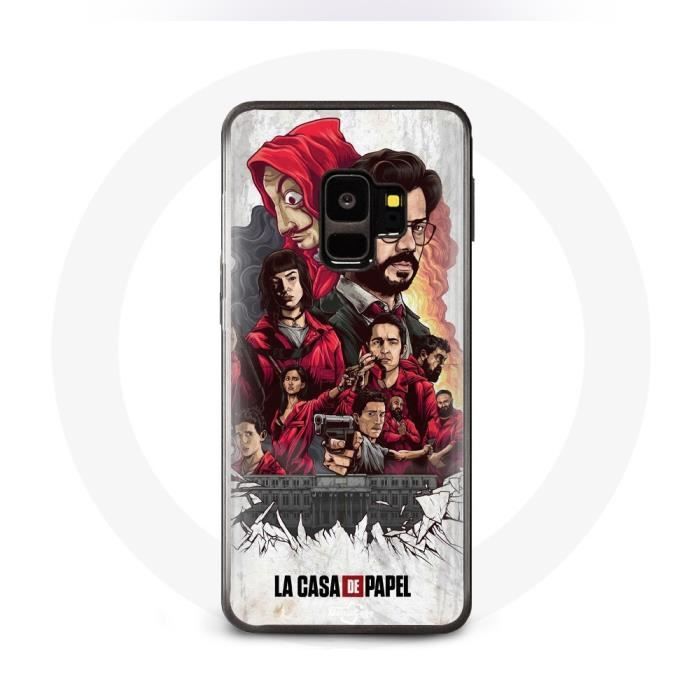 Coque pour Samsung Galaxy S9 plus La Casa De Papel affiche art