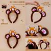Red Panda Soft Plush Headband With Decorative Hair Accessory For Playroom