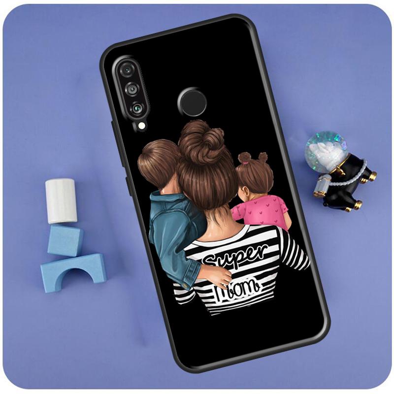 Супер папа мама малышка двойняшки Для Huawei Nova 11 Pro 9 10 SE 7i 8i 11i 12i Y60 Y61 Y70 Y72 Y73 Y90 Y91 P30 P40 Lite Чехол