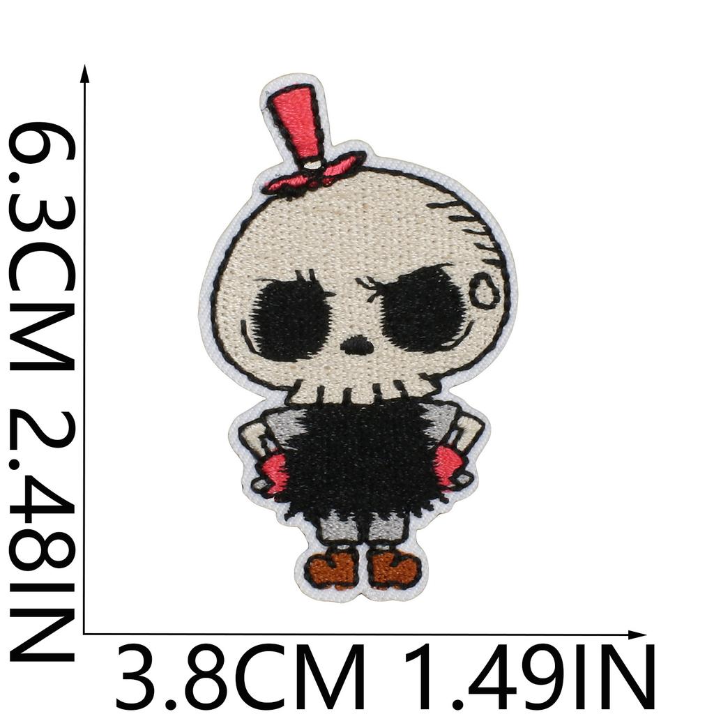 Animated Characters Cute Big Head Embroidery Cloth Sticker Bag Decoration Forest Elf Patch Sticker Heat Transfer Computer Embroidery