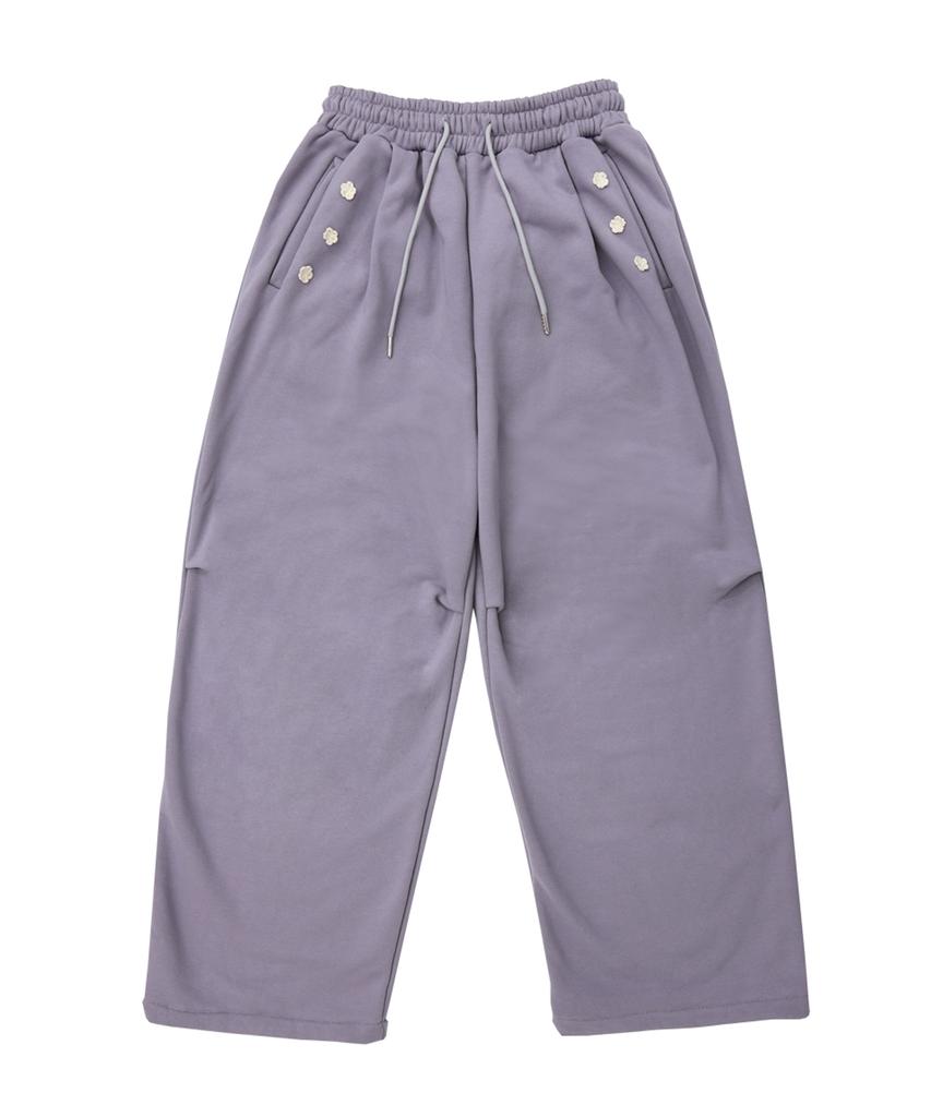 SIWL107 Crochet Sweat Pants (Mute Purple)