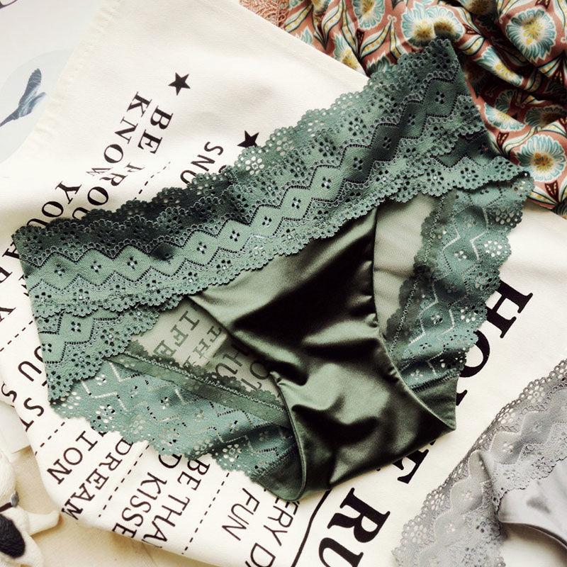 Женское сексуальное нижнее белье в стиле ретро, ​​атласное прозрачное сетчатое нижнее белье, немаркированные трусы на бедрах с запахом
