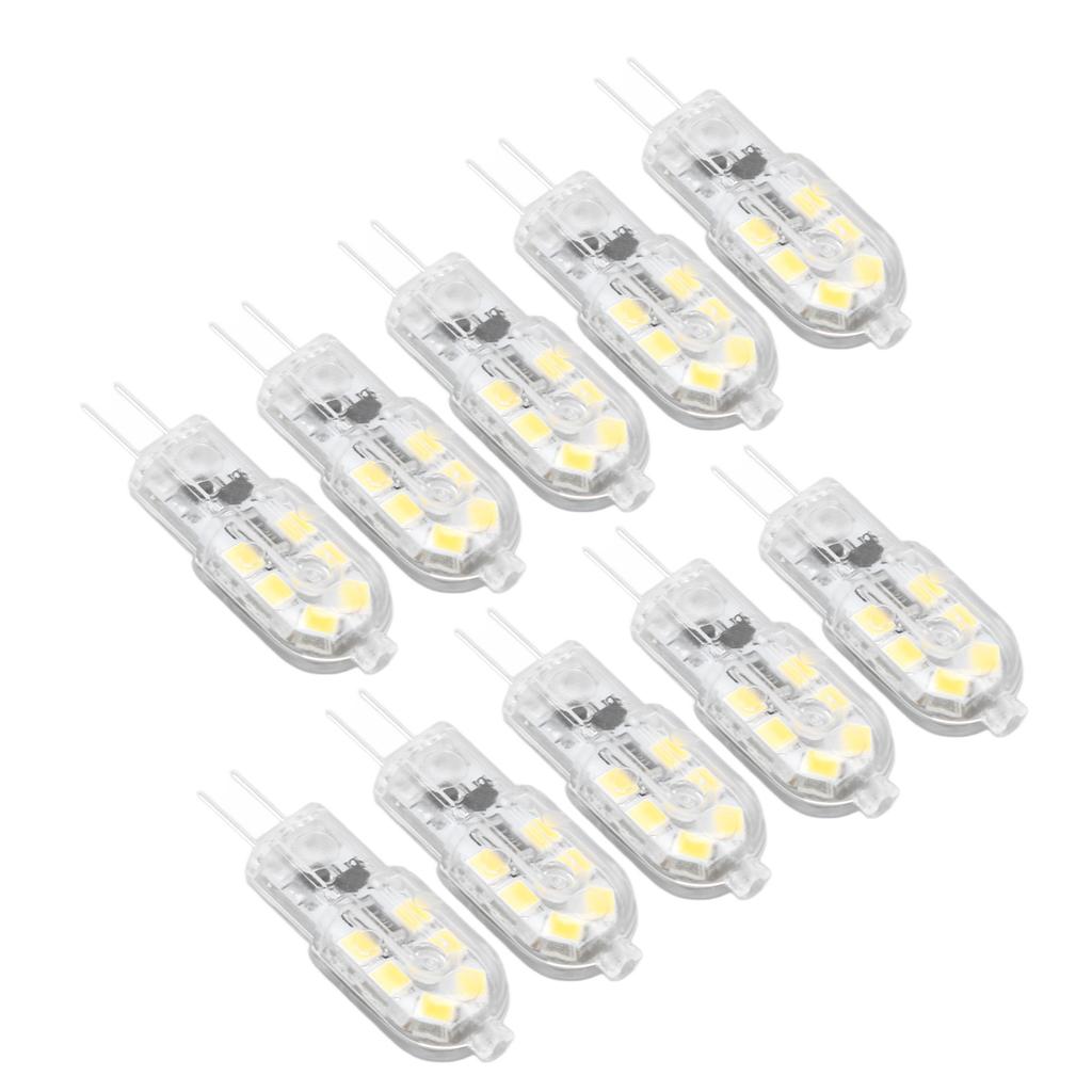 10Pcs G4 LED Bulb Brightness Dimming High Color Rendering Transparent Shell Light Bulbs for