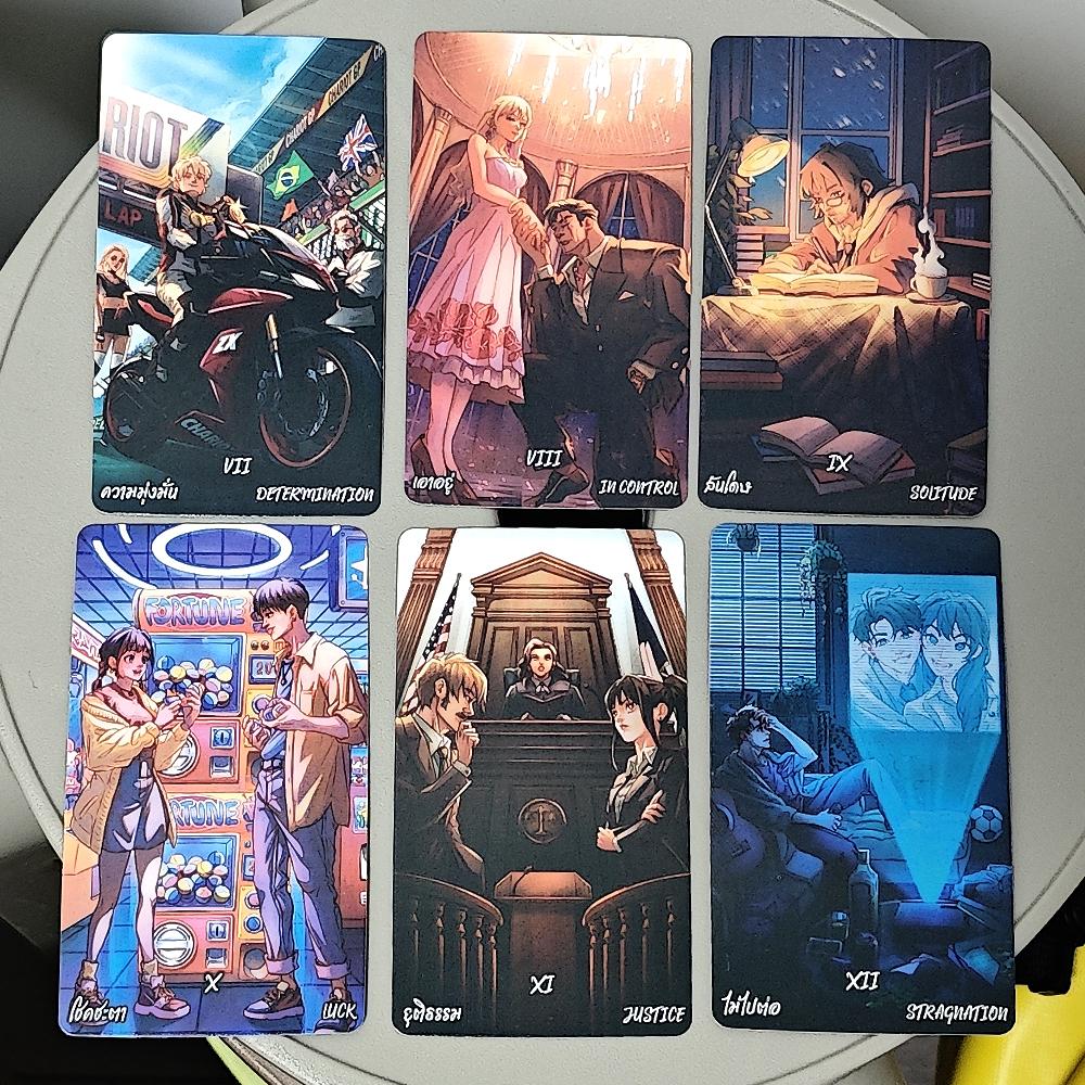 10.3*6cm Lucky In Love Tarot Deck 78 Pcs Cartoon Tarot Cards Based On Rider Waite System Anime Themed