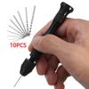 Pin Vise Hole Maker 0.6-3mm Micro Drill Bits Mini Hand Drill Rotary Tool  Woodworking Model