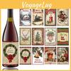 Christmas Decorative Wine Bottle Labels With Vintage Design For Holiday Party Decor