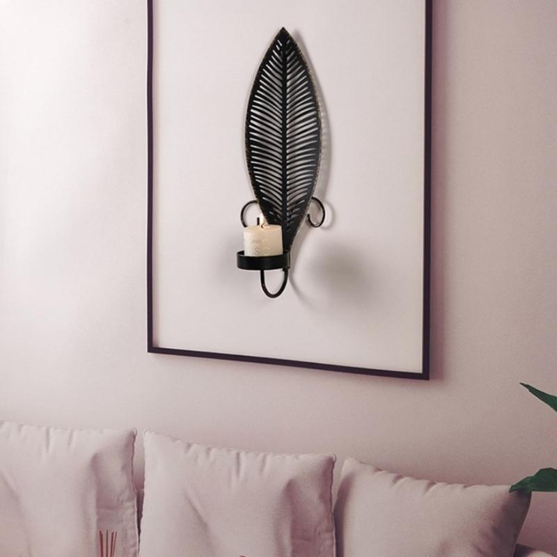 Настенные держатели 62KD, Подсвечник с узором листьев, Уникальный подсвечник