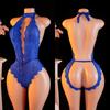 Сексуальное Искушение Взрослые Прозрачное Кружево Открытый Крест Женский Экзотический Без Промежности Пижама Боди V-образный Вырез Горячий Цельный Эротическое Белье