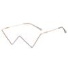 Decoration Metal Gold Fake Glasses Glasses Frame Triangle Glasses Frame Rhinestones Glasses Frame
