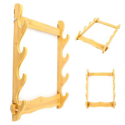 4 Настенная деревянная стойка для оружия Отделка натуральным деревом Полка-держатель для хранения оружия