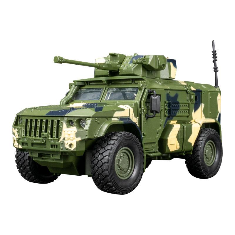 1/32 Scale Alloy Tiger Armored Military Truck Model Diecast Off-road With Sound and Light For Kids Toy