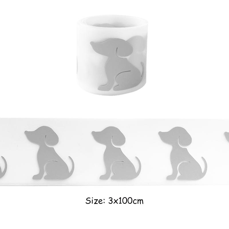 3X100 см теплопередающие термонаклейки, светоотражающая лента для домашних животных, виниловая пленка, серебряная, гладильная, светоотражающая, сделай сам, швейные поделки