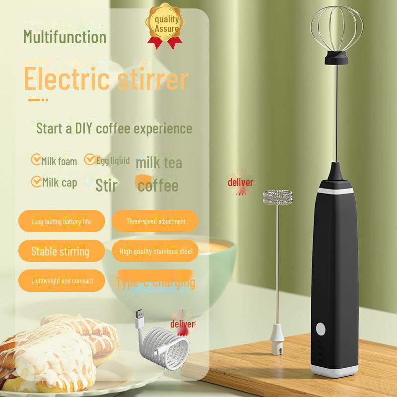 Беспроводной многофункциональный мини-вспениватель молока и яиц